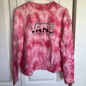 NWOT Vans Women's Pink Tie Dye Sweatshirt